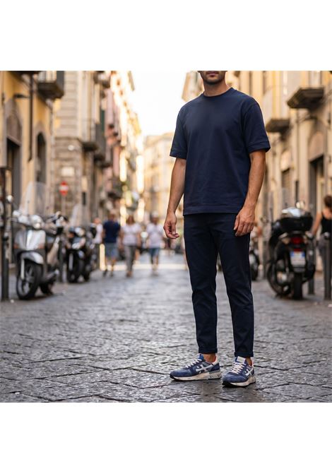 Paolo Pecora Milano Men's Loose Fit Cotton T-Shirt - Blue PAOLO PECORA |  | F011 40959000